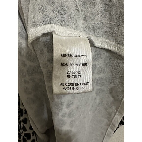 Rachel Zoe Blouse Size Medium Womens Sheer Heart Design High Neck Long Sleeve - Picture 5 of 7